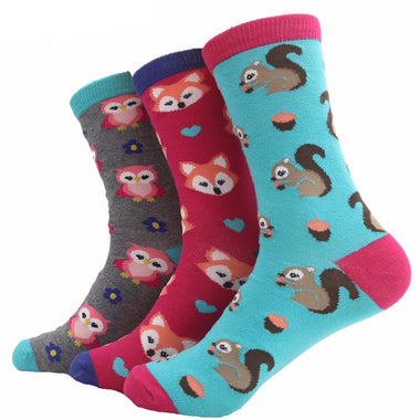 Animal Pattern Crew Socks