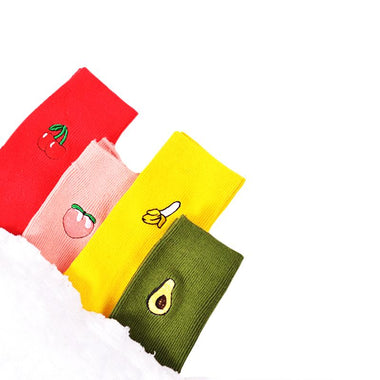 Scrunched-Up Colorful Crew Socks