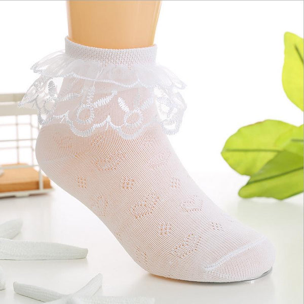 Ruffled Lace Kid Socks