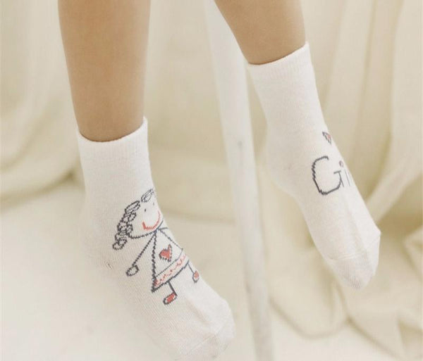 Simple Soft Cotton Crew Kid Socks
