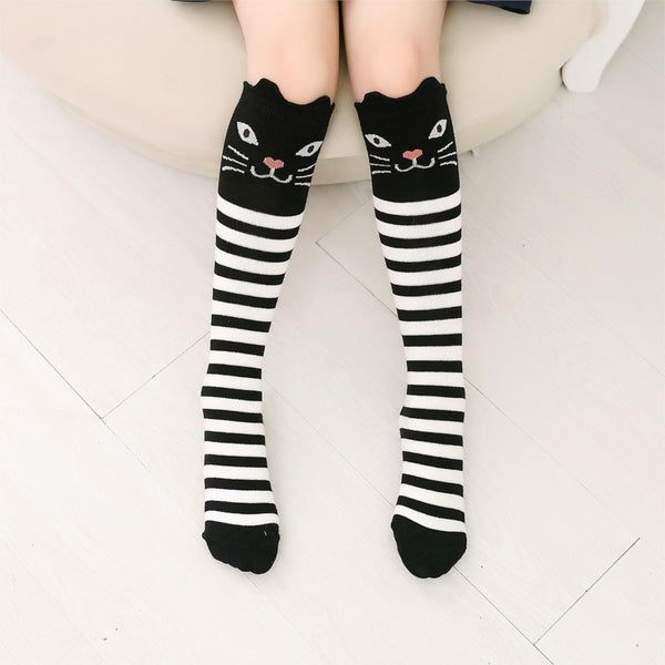 Cartoon Print  Knee High Kid Socks