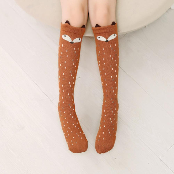 Cartoon Print  Knee High Kid Socks