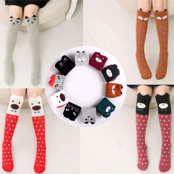 Cartoon Print  Knee High Kid Socks