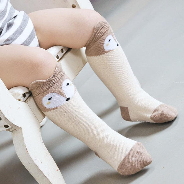Fox Designed Knee-High Kid Socks
