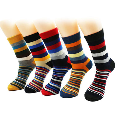 Colorful Striped Crew Socks