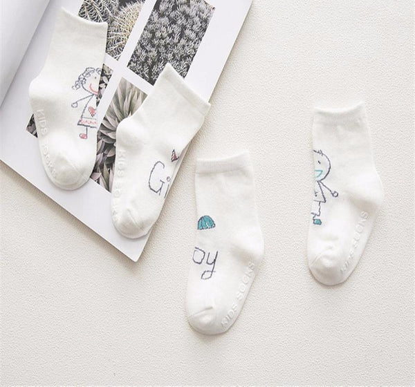 Simple Soft Cotton Crew Kid Socks