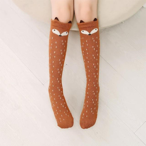 Cartoon Print  Knee High Kid Socks