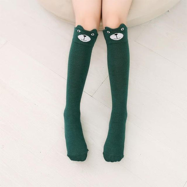 Cartoon Print  Knee High Kid Socks