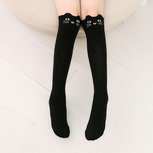 Cartoon Print  Knee High Kid Socks