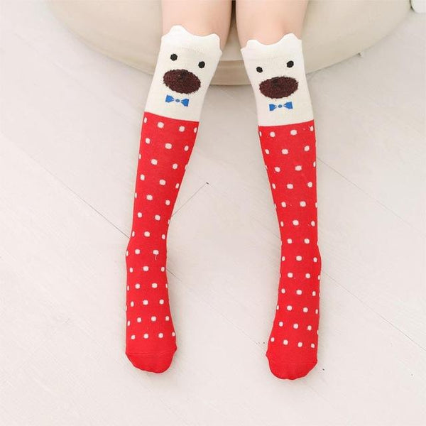 Cartoon Print  Knee High Kid Socks
