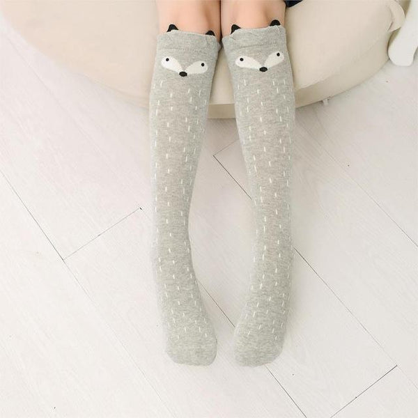 Cartoon Print  Knee High Kid Socks