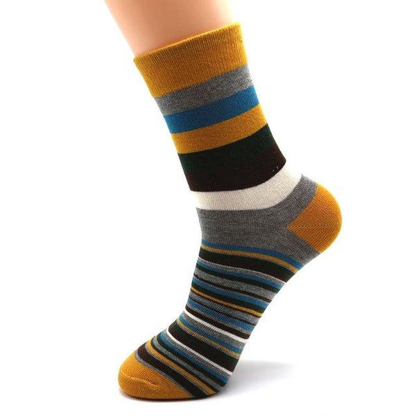 Colorful Striped Crew Socks