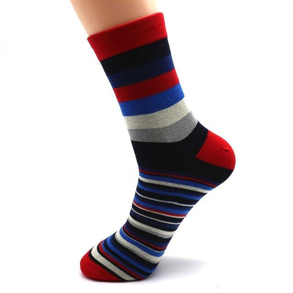 Colorful Striped Crew Socks
