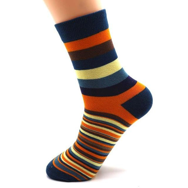 Colorful Striped Crew Socks