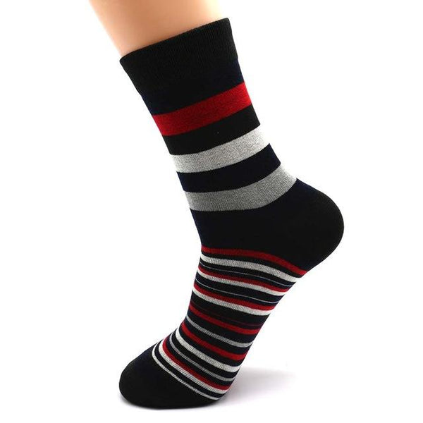 Colorful Striped Crew Socks