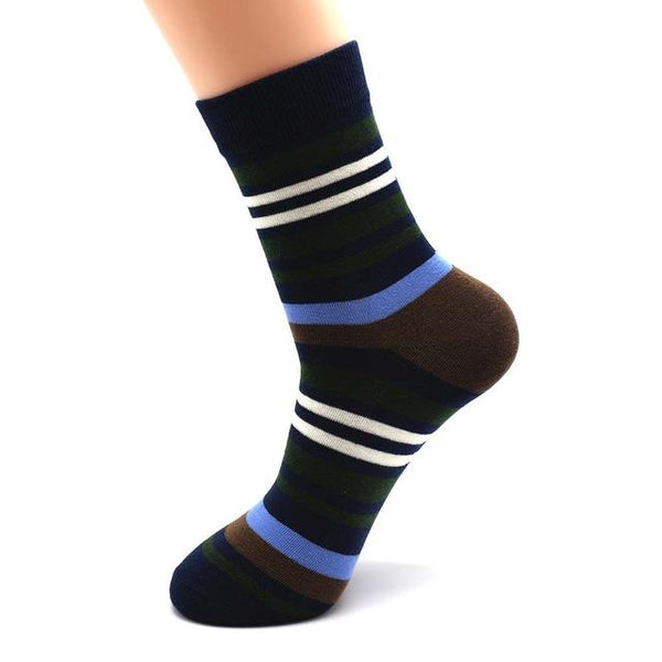 Colorful Striped Crew Socks