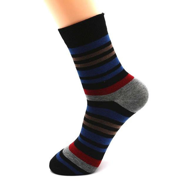 Colorful Striped Crew Socks